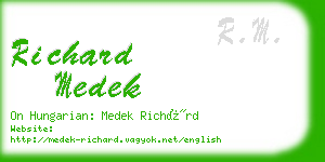 richard medek business card